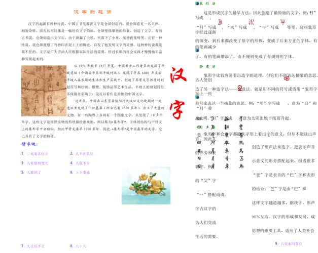 汉字的起源手抄报.docx 2页