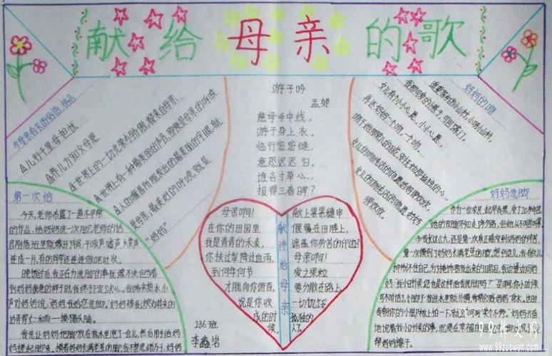 关于温馨惬意的母亲节手抄报作文200字三年级手抄报作文作文汇