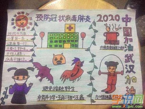 2020年疫情手抄报预防肺炎手抄报