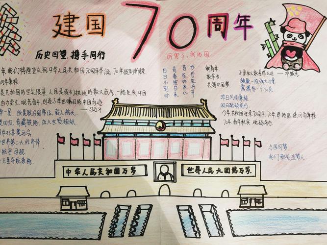 乌市十一中校园科技文化艺术节之建国70周年手抄报比赛政治教研组