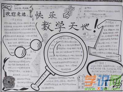 五年级上册数学手抄报简笔画