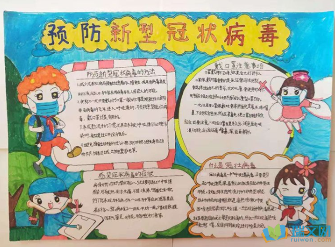 预防新型冠状肺炎小学生手抄报