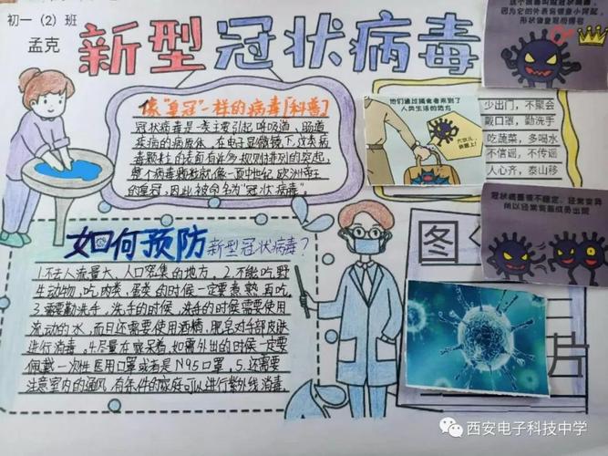 西安电子科技中学疫情防控科普知识学生手抄报网络展览