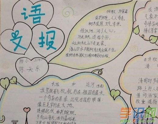 小学五年级上册的手抄报资料内容