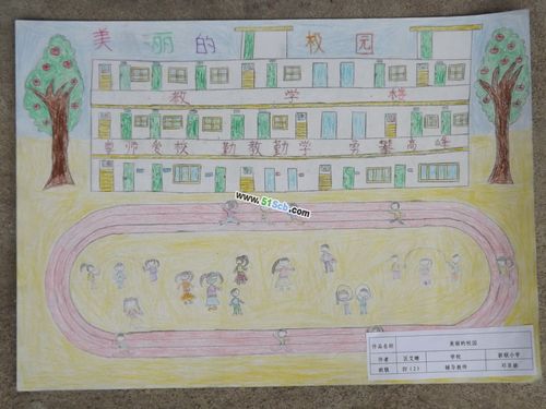 小学生美丽的校园手抄报图画作品一