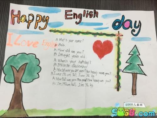 快乐英语手抄报图片-happy english day