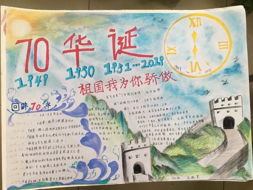 大同一中南校纪念建国70周年祖国我为你骄傲手抄报比赛