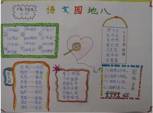 抄报五年级上册 上面的这些语文手抄报给我们展示了精彩的语文小知识