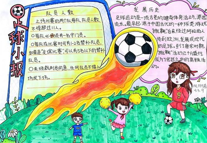 校园足球文化手抄报小学生