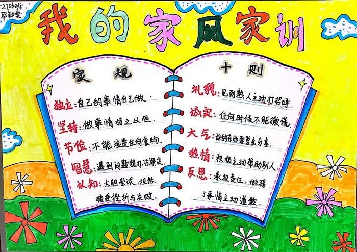 6第六张小学生家风家训手抄报图片5第五张小学生关于家风家训的手