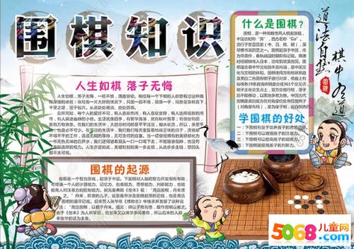 以围棋为题材的手抄报-乐在棋中6 - 5068儿童网