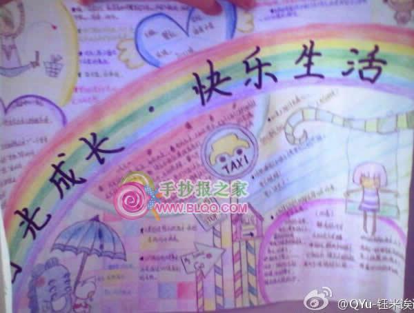 鼓楼区回龙桥小学快乐生活微笑成长优秀手抄报作品二年级简单的手六一