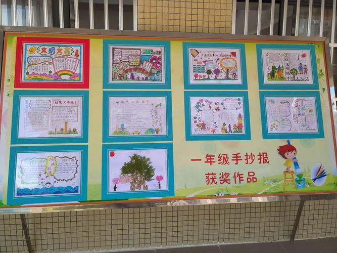 文昌市文城中心小学创建全国文明城市手抄报评比活动