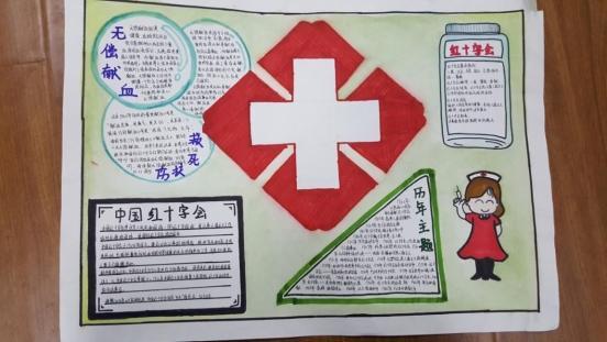 小学生红十字知识的手抄报小学生红色手抄报