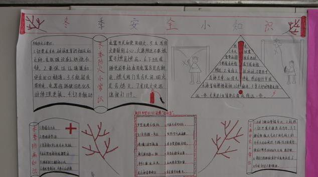 冬季安全手抄报关于冬季安全的手抄报小学生冬季安全手抄报2