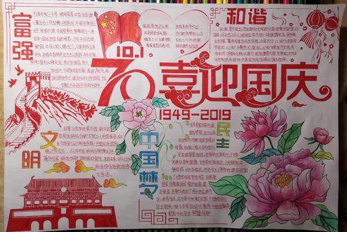 中国献礼70周年手抄报70周年手抄报