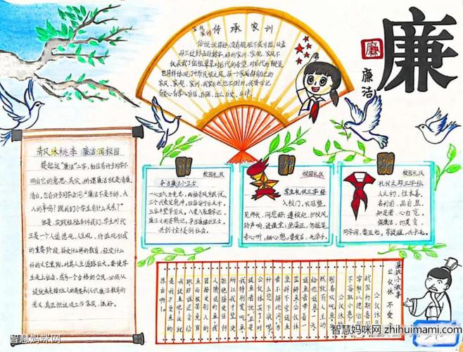 廉洁文化进校园手抄报漂亮