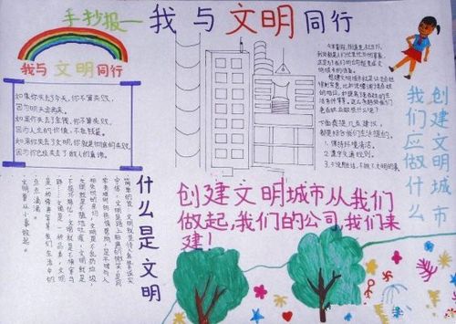 我是文明小学生手抄报图片大全小学生文明礼仪手抄报小学生文明