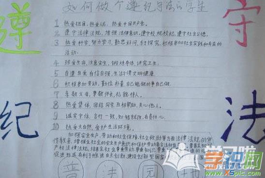 我们要懂得法律要学会遵纪守法遵纪守法好少年手抄报教我们如何做一