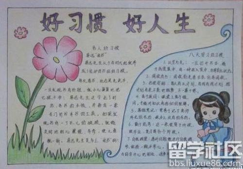 中学生行为规范养成教育手抄报 中学生手抄报