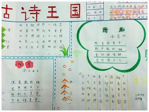 古诗词手抄报图片有关古诗词内容的小报