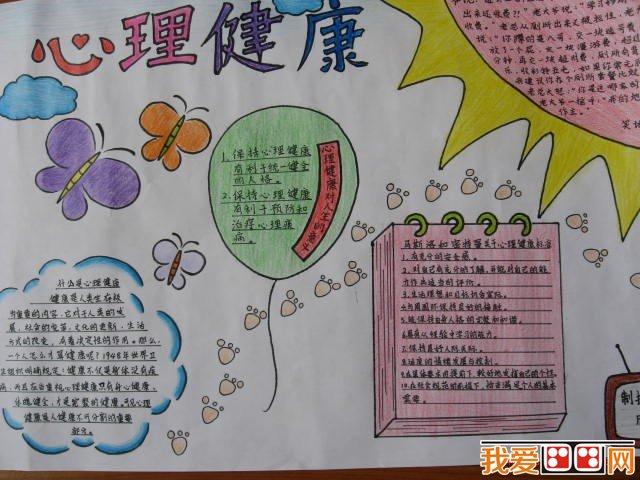 学院举办心理健康主题手抄报5.25心理健康教育系列活动之四