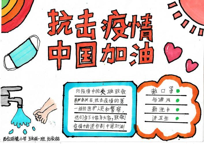 西位明德小学手抄报为抗击疫情助力