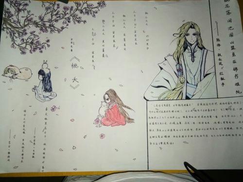 清明节手抄报五四手抄报魔道祖师当《魔道祖师》遇上手抄报忘羡领着小