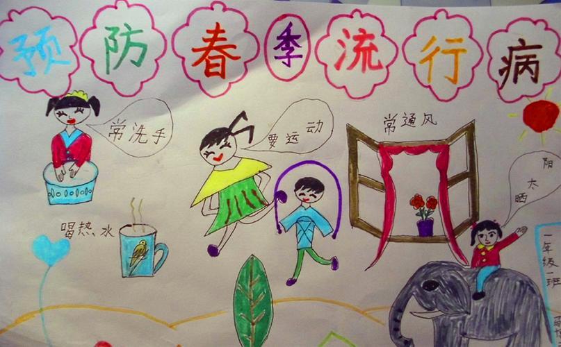 中小学生春季预防流感手抄报图片资料大全