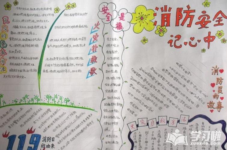 小学三年级好看的安全伴我行手抄报