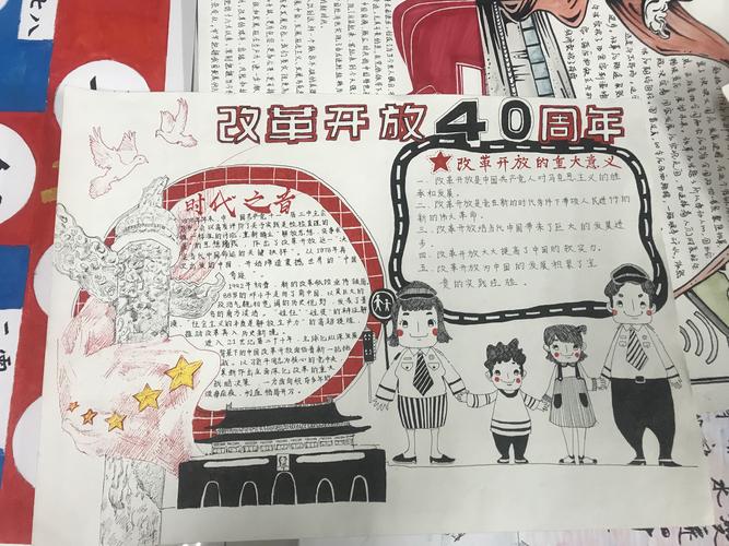 美术学院开展庆祝改革开放40周年主题手抄报活动