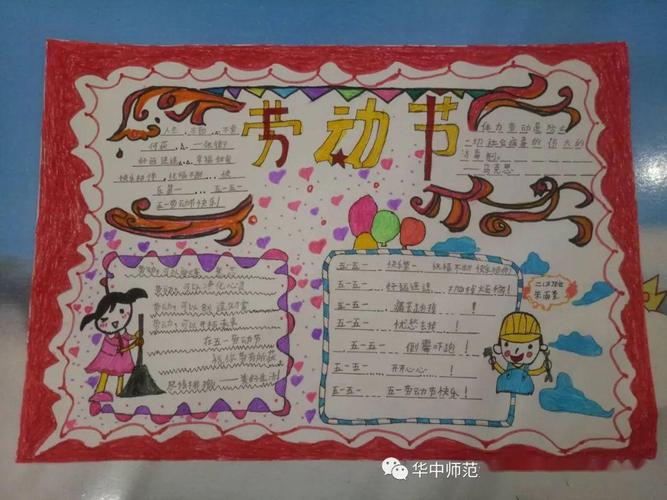 崇尚劳动氛围华师附属恒大龙城小学举行五一劳动节手抄报展示评比活动