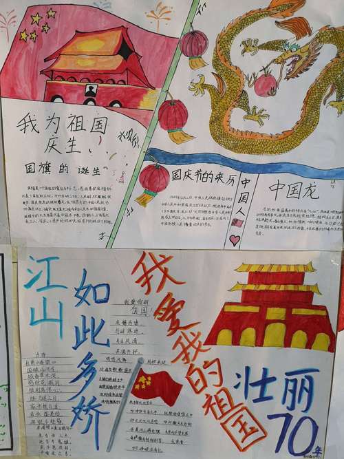 新时代抚松县实验中学庆祝新中国成立70周年系列活动之手抄报展