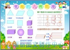 有趣的几何图形的认识小学生电子小报成品数学手抄报板报模板 79.