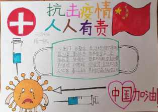 关于新冠肺炎病毒的手抄报简单又漂亮战疫情 护健康兰底小学战疫进行