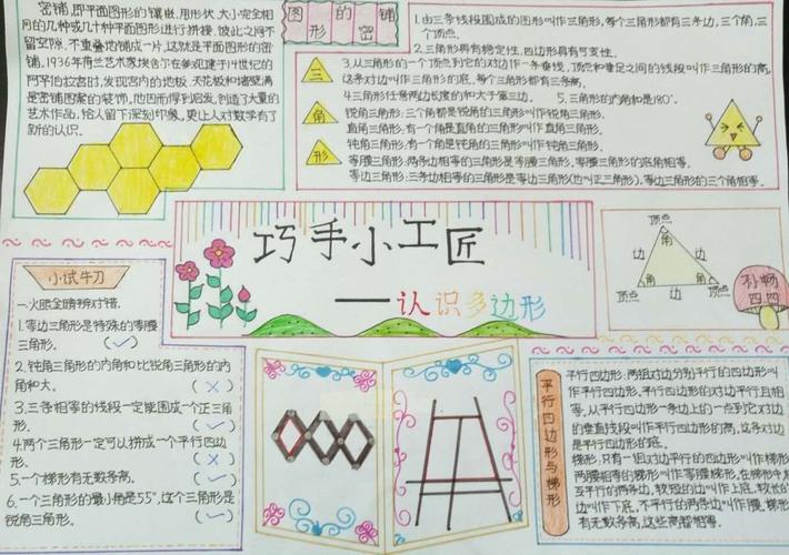 巧手小工匠一四年级数学手抄报优秀作品展示