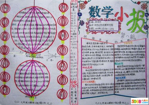 数学手抄报分版设计图-魔力数学