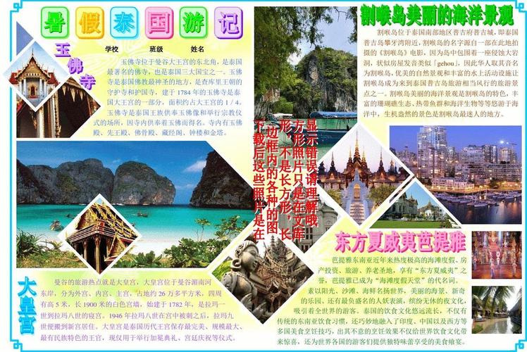 电子小报成品游记电脑手抄报模板旅行导游电子简报游览景点风光板报