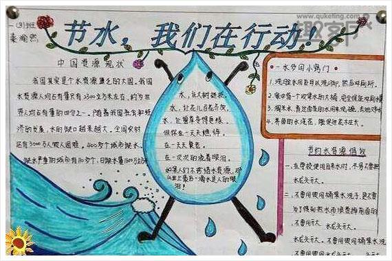 保护水资源从点滴做起手抄报.小学生保护水资源手抄报绿水情缘.