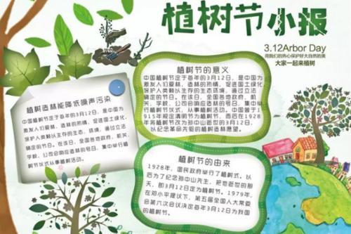 2020植树节手抄报图片大全 简单好看植树节手抄报模板