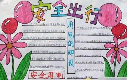 2019小学生暑假假期安全手抄报版面设计图6张-安全度小学安全手抄报