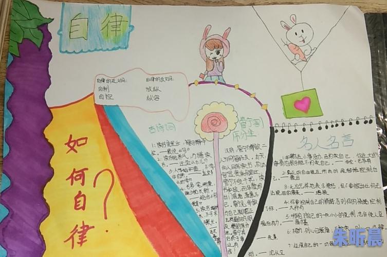 民族小学五6中队--自律手抄报展示