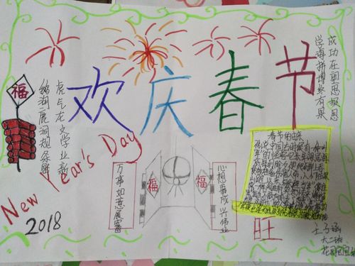 花园宝宝幼儿园新年手抄报