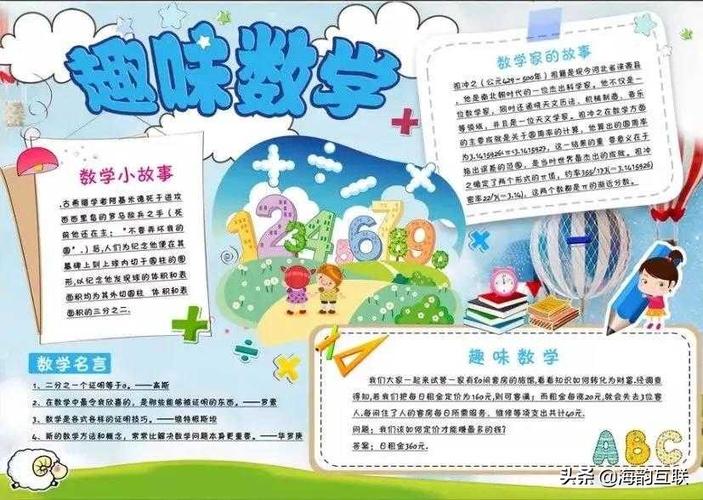 数学手抄报图文教程海韵教育丨趣味数学手抄报