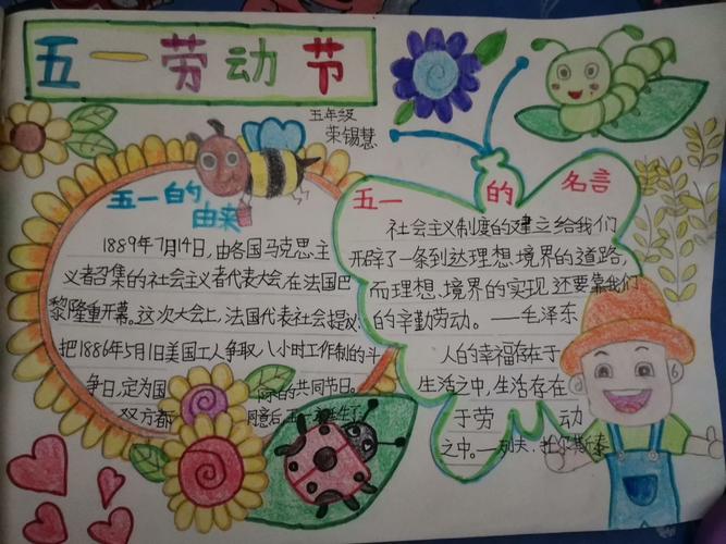 劳动最光荣东段乡马家堡中心小学五一劳动节手抄报展览