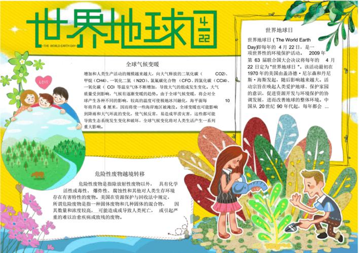 世界地球日变暖小报手抄报.pdf 1页