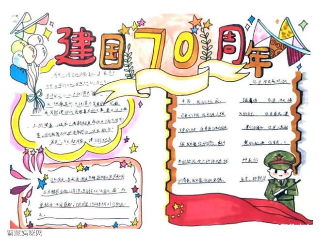 小学生建国70周年手抄报图片-图2小学生建国70周年手抄报图片-图1