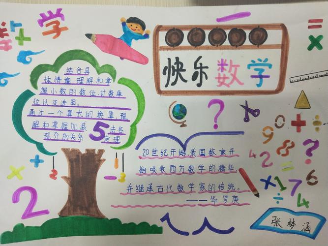 快乐数学手抄报肥城师范学校附属小学2016级10班11班