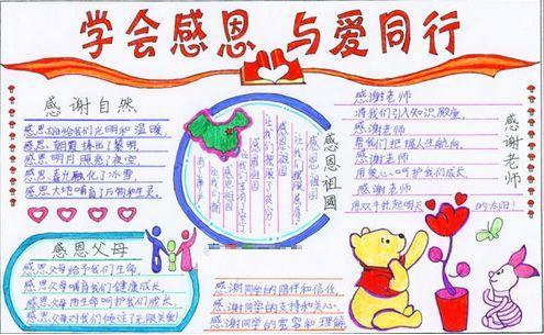 小学生一年级手抄报-学会感恩6