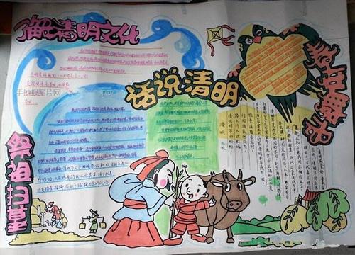 幼儿园清明节手抄报图片大全